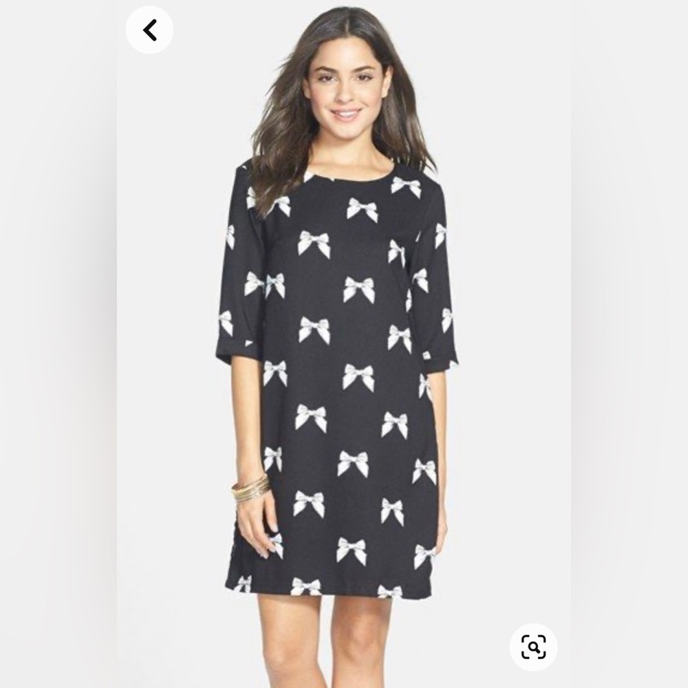 Poppy Lux 'Elaine' Bow Print Tunic Dress Size 6 NWT